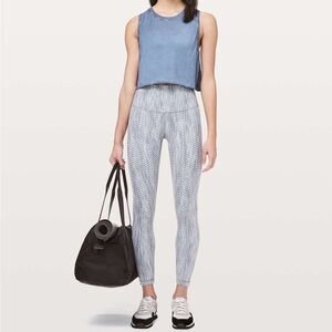 Lululemon Wunder Under High-Rise 7/8 Tight 25"Luon Battleship Silver Spoon